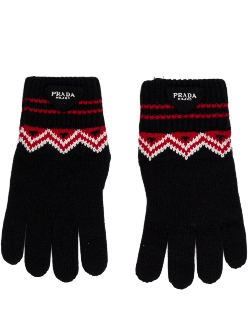 Unisex Prada wool/cashmere knit gloves size large made in Italy